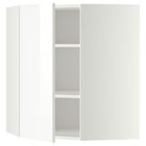 METOD Corner wall cabinet with shelves, white/Ringhult white, 68x37x80 cm