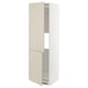 METOD Hi cab f fridge or freezer w 2 drs, white/Havstorp beige, 60x60x200 cm