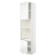 METOD Hi cb f oven/micro w 2 drs/shelves, white/Voxtorp high-gloss/white, 60x60x240 cm