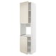 METOD High cab f oven w 2 doors/shelves, white/Havstorp beige, 60x60x240 cm