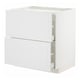 METOD / MAXIMERA Base cab f hob/2 fronts/2 drawers, white/Stensund white, 80x60x80 cm