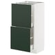 METOD / MAXIMERA Base cabinet with 2 drawers, white/Havstorp deep green, 40x37x80 cm