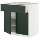 METOD / MAXIMERA Base cabinet with drawer/2 doors, white/Havstorp deep green, 80x60x80 cm