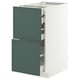 METOD / MAXIMERA Base cb 2 frnts/2 low/1 md/1 hi drw, white/Aspudden dark grey-green, 40x60x80 cm