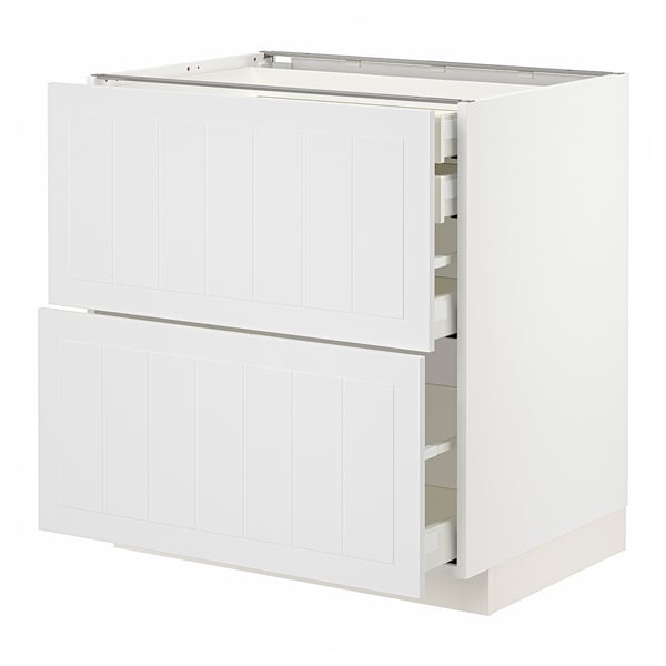 METOD / MAXIMERA Base cb 2 frnts/2 low/1 md/1 hi drw, white/Stensund white, 80x60x80 cm