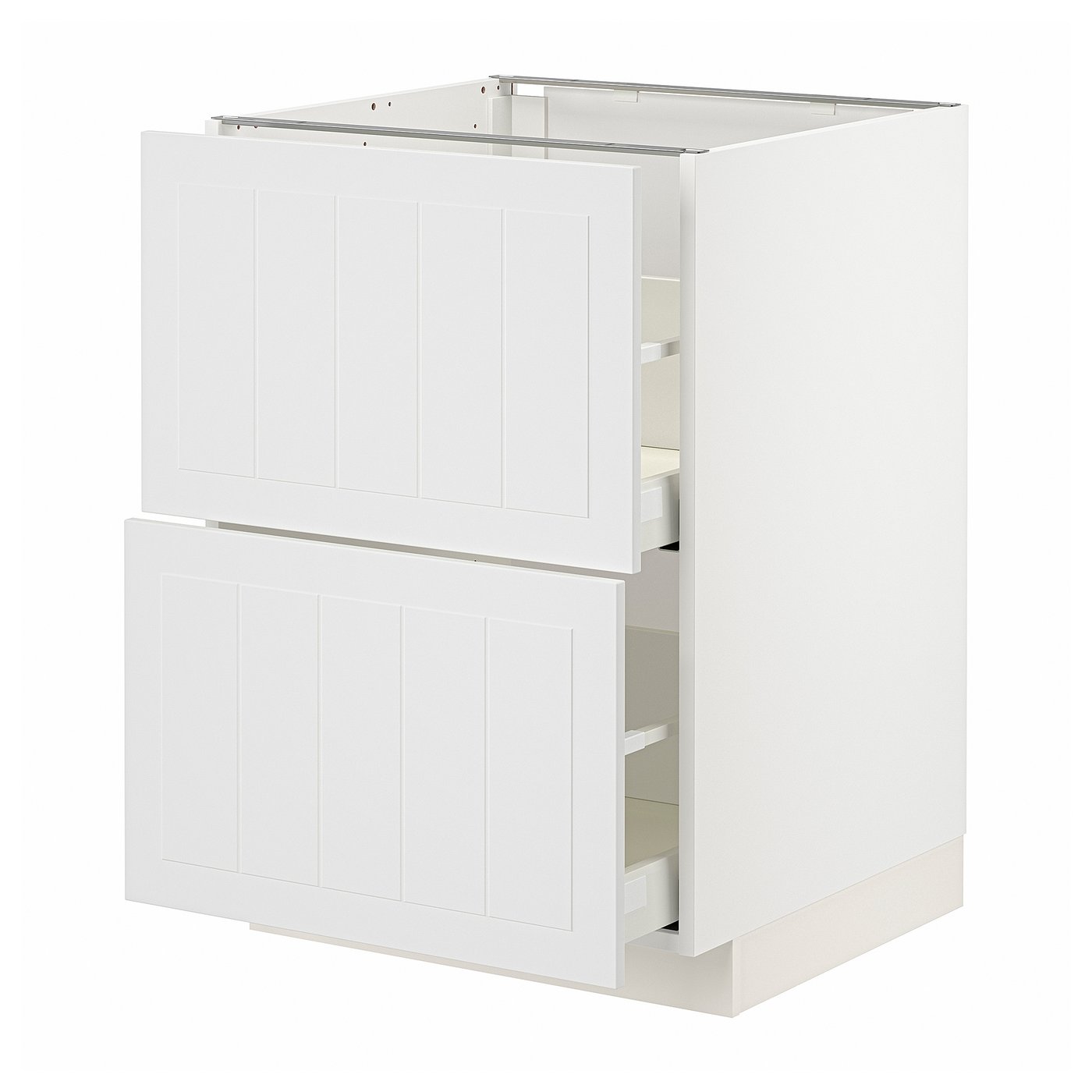 METOD / MAXIMERA Base cb 2 fronts/2 high drawers - white/Stensund white 60x60x80 cm