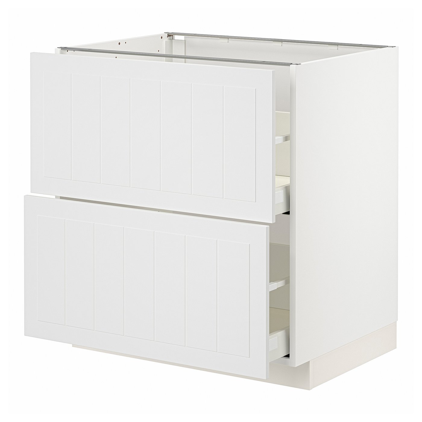 METOD / MAXIMERA Base cb 2 fronts/2 high drawers - white/Stensund white 80x60x80 cm