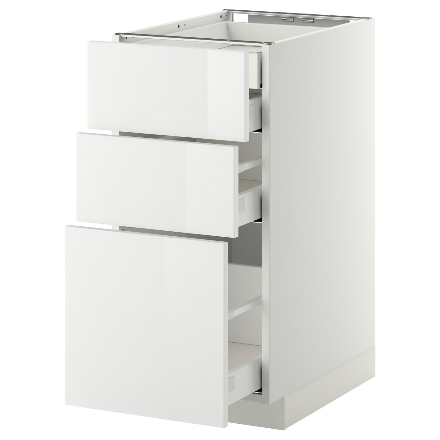 METOD / MAXIMERA Base cb 3 frnts/2 low/1 md/1 hi drw - white/Ringhult white 40x60x80 cm