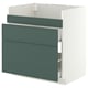 METOD / MAXIMERA Base cb f HAVSEN snk/3 frnts/2 drws, white/Aspudden dark grey-green, 80x60x80 cm