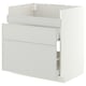 METOD / MAXIMERA Base cb f HAVSEN snk/3 frnts/2 drws, white/Aspudden light grey, 80x60x80 cm