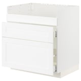 METOD / MAXIMERA Base cb f HAVSEN snk/3 frnts/2 drws, white Enköping/white wood effect, 80x60x80 cm