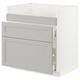 METOD / MAXIMERA Base cb f HAVSEN snk/3 frnts/2 drws, white/Lerhyttan light grey, 80x60x80 cm
