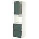METOD / MAXIMERA Hi cab f ov w dr/2 frnts/2 hi drwrs, white/Aspudden dark grey-green, 60x60x220 cm