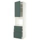 METOD / MAXIMERA High cab f oven w door/3 drawers, white/Aspudden dark grey-green, 60x60x240 cm