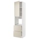Option: METOD / MAXIMERA High cabinet f oven+door/2 drawers, white/Havstorp beige, 60x60x240 cm