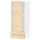 METOD / MAXIMERA Wall cabinet with door/2 drawers, white/Askersund light ash effect, 40x37x100 cm