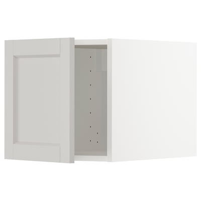 METOD Top cabinet, white/Lerhyttan light grey, 40x60x40 cm