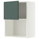 METOD Wall cabinet for microwave oven, white/Aspudden dark grey-green, 60x37x80 cm