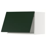 METOD Wall cabinet horizontal w push-open, white/Havstorp deep green, 60x37x40 cm