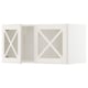 METOD Wall cabinet w 2 glass dr/crossbar., white/Bodbyn off-white, 80x37x40 cm