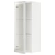 METOD Wall cabinet w shelves/glass door, white/Hejsta white clear glass, 40x37x100 cm