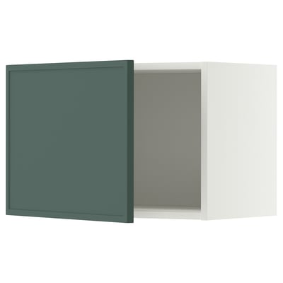 METOD Wall cabinet, white/Aspudden dark grey-green, 60x37x40 cm