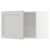METOD Wall cabinet, white/Lerhyttan light grey, 60x37x40 cm