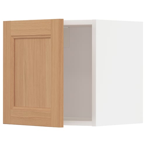 METOD Wall cabinet, white/Vedhamn oak, 40x37x40 cm