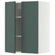 METOD Wall cabinet with shelves/2 doors, white/Aspudden dark grey-green, 60x37x80 cm