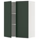 METOD Wall cabinet with shelves/2 doors, white/Havstorp deep green, 80x37x100 cm