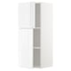 METOD Wall cabinet with shelves/2 doors, white/Voxtorp high-gloss/white, 40x37x100 cm