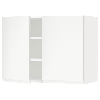 A METOD kitchen cabinet in white with adjustable shelves and a modern minimalist design.