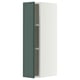 METOD Wall cabinet with shelves, white/Aspudden dark grey-green, 20x37x80 cm