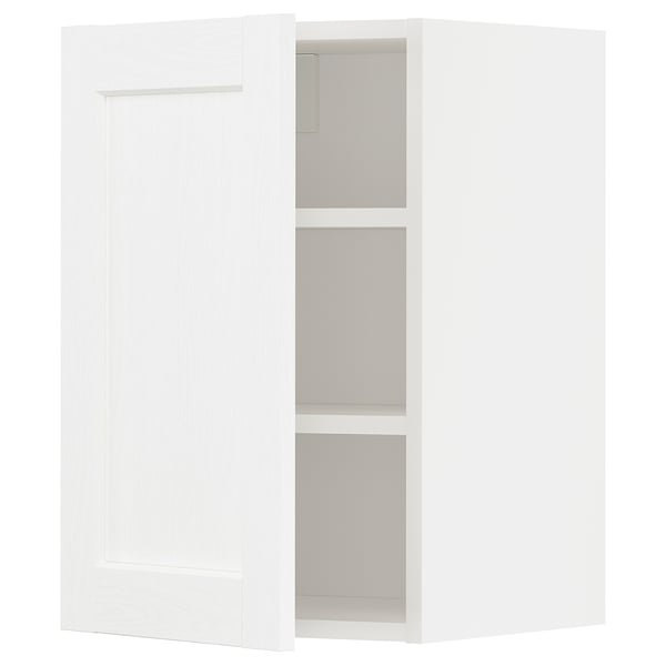 METOD Wall cabinet with shelves, white Enköping/white wood effect, 40x37x60 cm