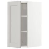METOD Wall cabinet with shelves, white/Lerhyttan light grey, 30x37x60 cm