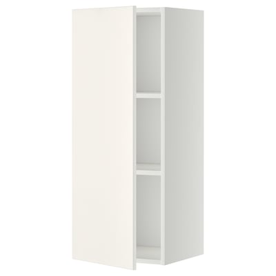 METOD Wall cabinet with shelves, white/Veddinge white, 40x37x100 cm