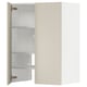 METOD Wall cb f extr hood w shlf/door, white/Havstorp beige, 60x80 cm