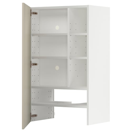 White METOD kitchen unit. 3 pre-drilled shelves, smooth finish.