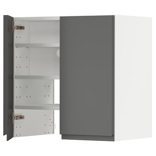 Dark grey METOD kitchen cabinet with modern design and adjustable shelves.