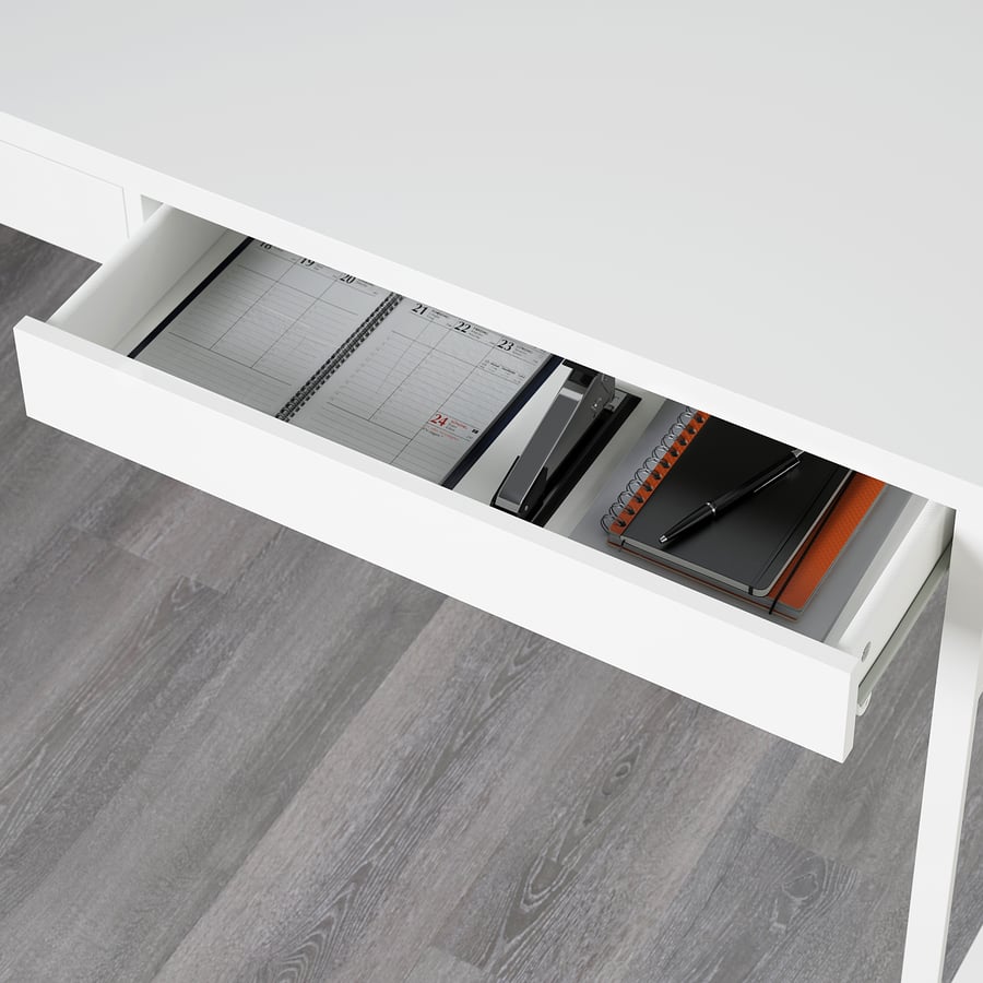 MICKE Desk, white, 142x50 cm IKEA