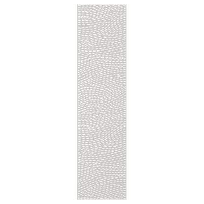 MISTUDDEN Door with hinges, grey/patterned, 50x229 cm