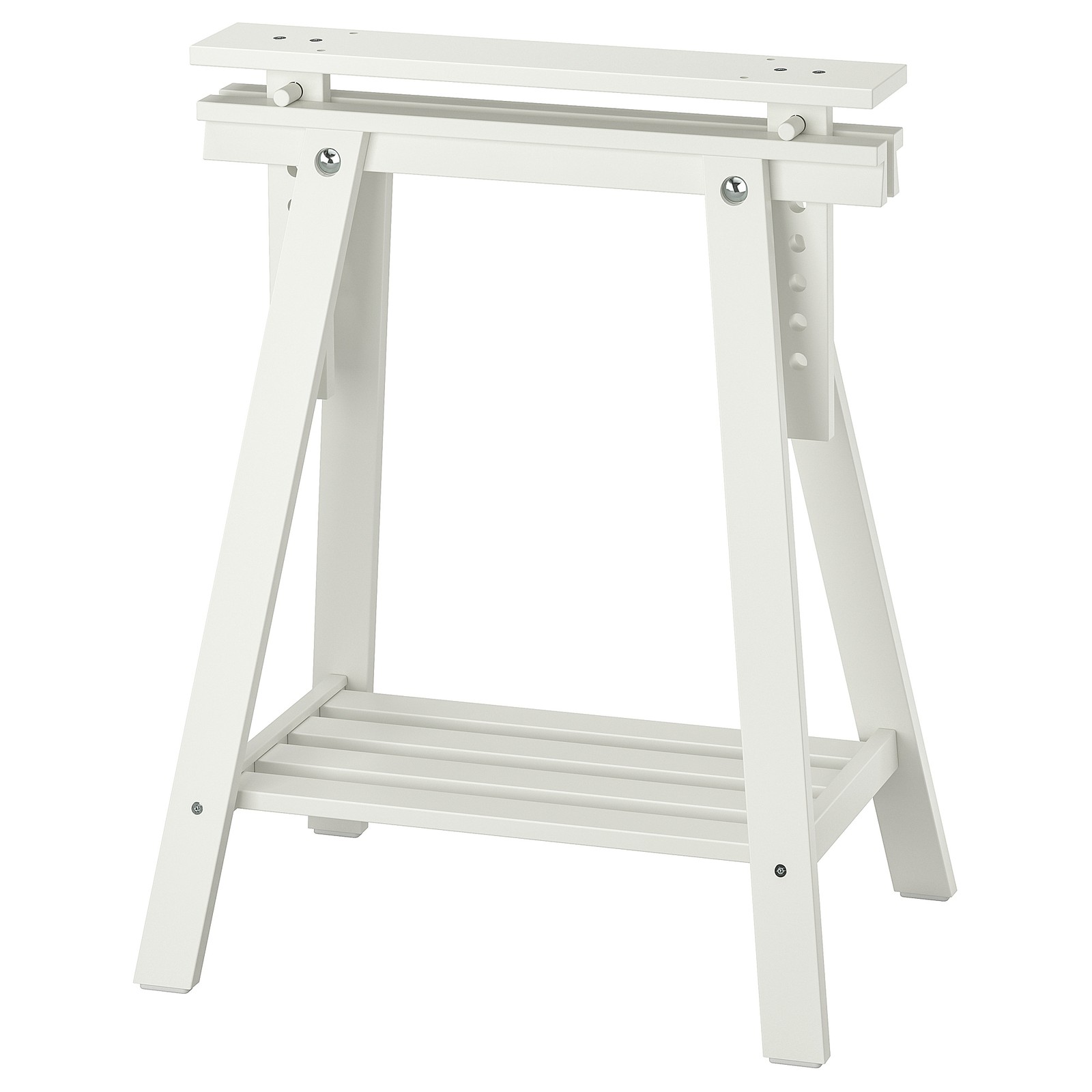 MITTBACK Trestle, white solid wood, 58x70/93 cm IKEA