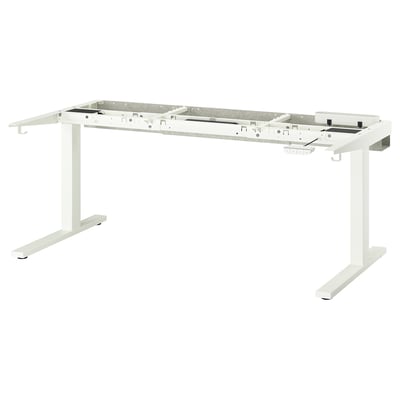 MITTZON Underframe sit/stand for desk, electric/white, 120/140/160x80 cm