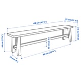 MÖCKELBY / MÖCKELBY Table and 2 benches, oak/oak, 235x100 cm