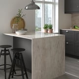 MÖCKLARP Custom made worktop, polished beige/brown/marble effect high pressure porcelain, 1 m²x2.0 cm