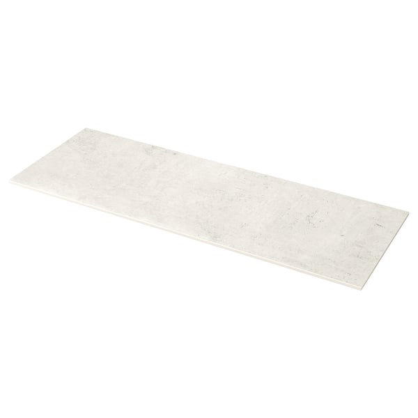 MÖCKLARP Custom made worktop, white/grey concrete effect/high pressure porcelain, 1 m²x2.0 cm