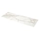 MÖCKLARP Custom made worktop, white/grey lively marble effect/high pressure porcelain, 1 m²x2.0 cm