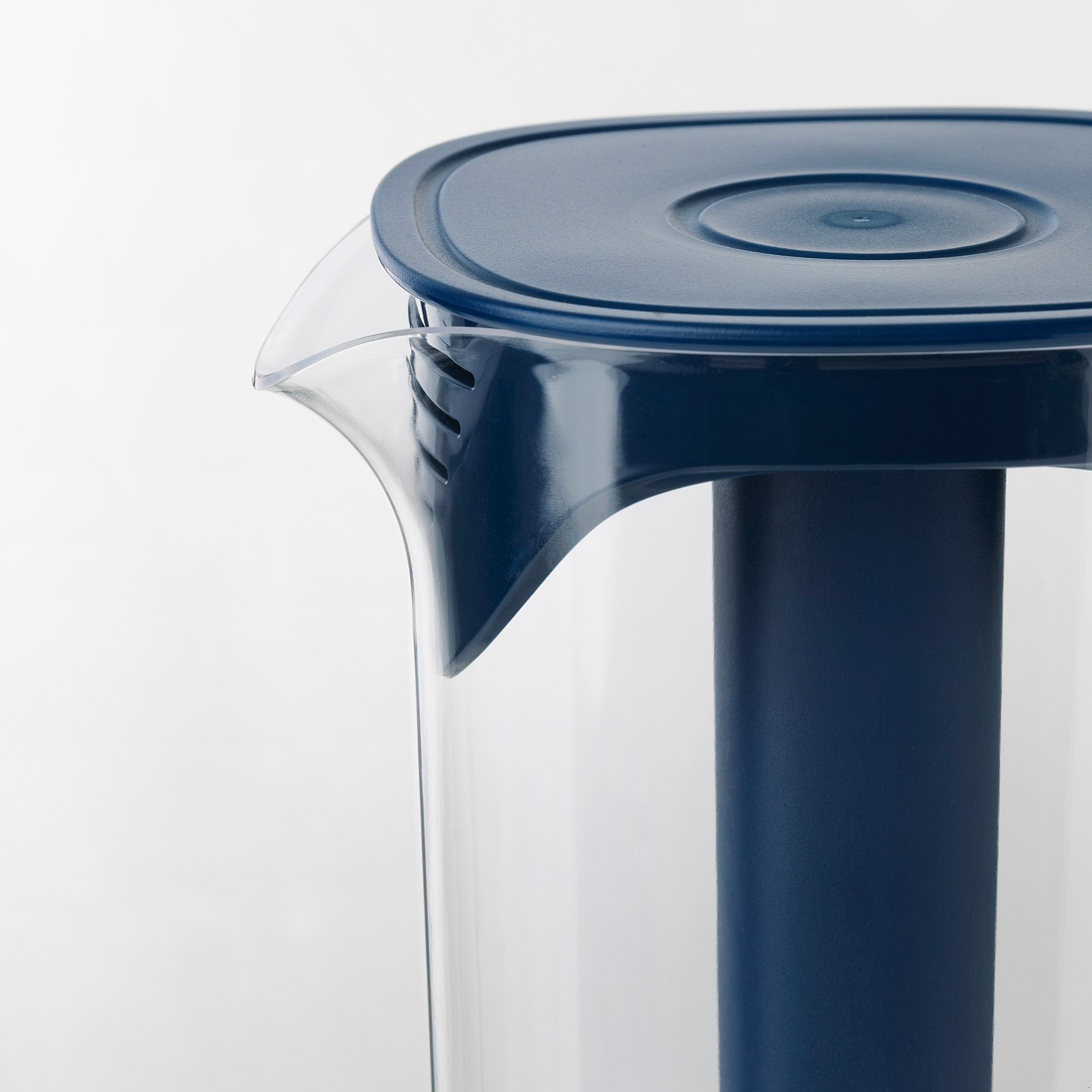 MOPPA Jug with lid, dark blue, transparent IKEA