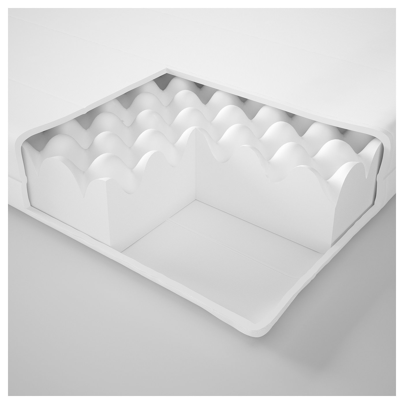 MOSHULT - Foam mattress, firm, white MOSHULT - Foam mattress, firm, white