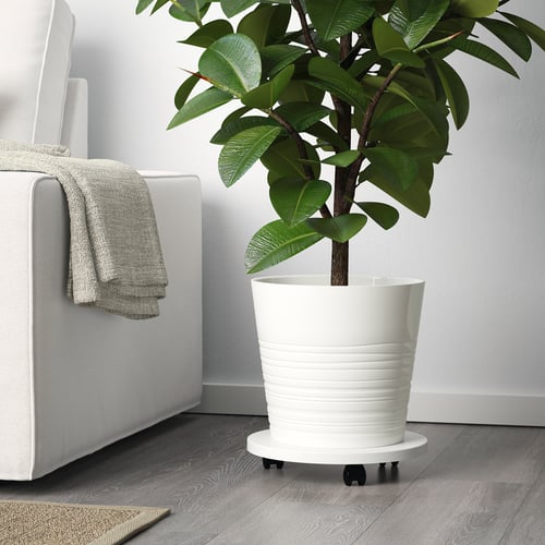 MUSKOT Plant pot, white, 24 cm IKEA